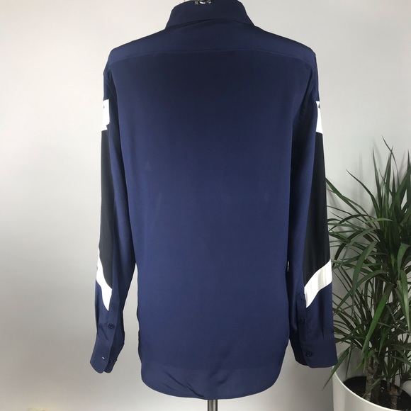 Neil Barrett blouse long sleeve 100% silk - Picture 2 of 8